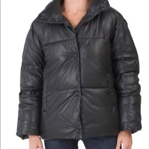 Black puffer coat
